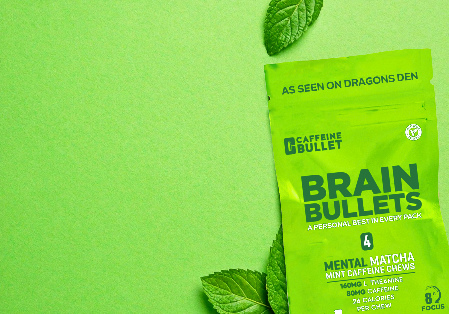 Brain Bullet - 160mg of L-theanine & 80mg of Caffeine – Performance Bullet